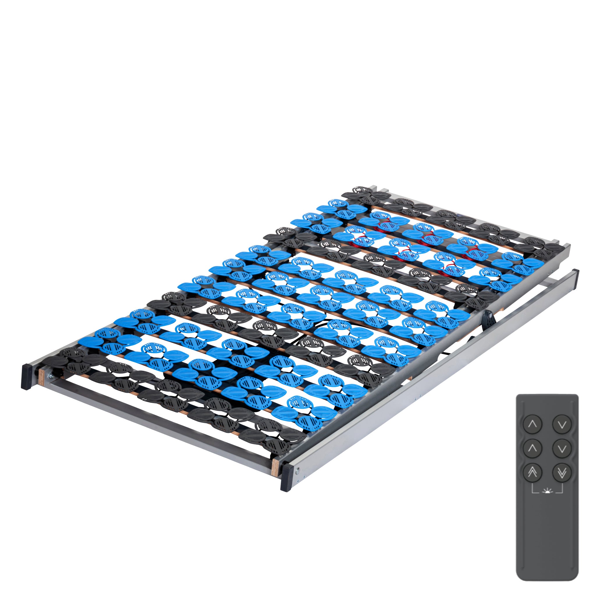 CUBEsleep Lattenrost CLOUD Anti-Reflux Schräglage in der Seitenansicht mit Funkfernbedienung