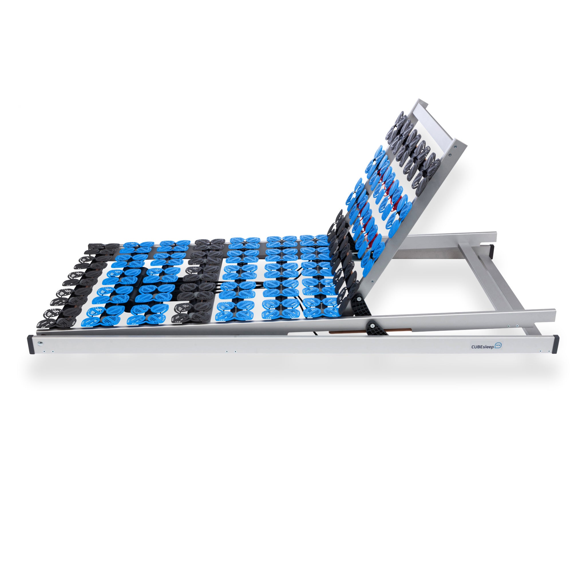 CUBEsleep Lattenrost CLOUD Anti-Reflux Schräglage mit Kopfteil hochgestellt in der Seitenansicht