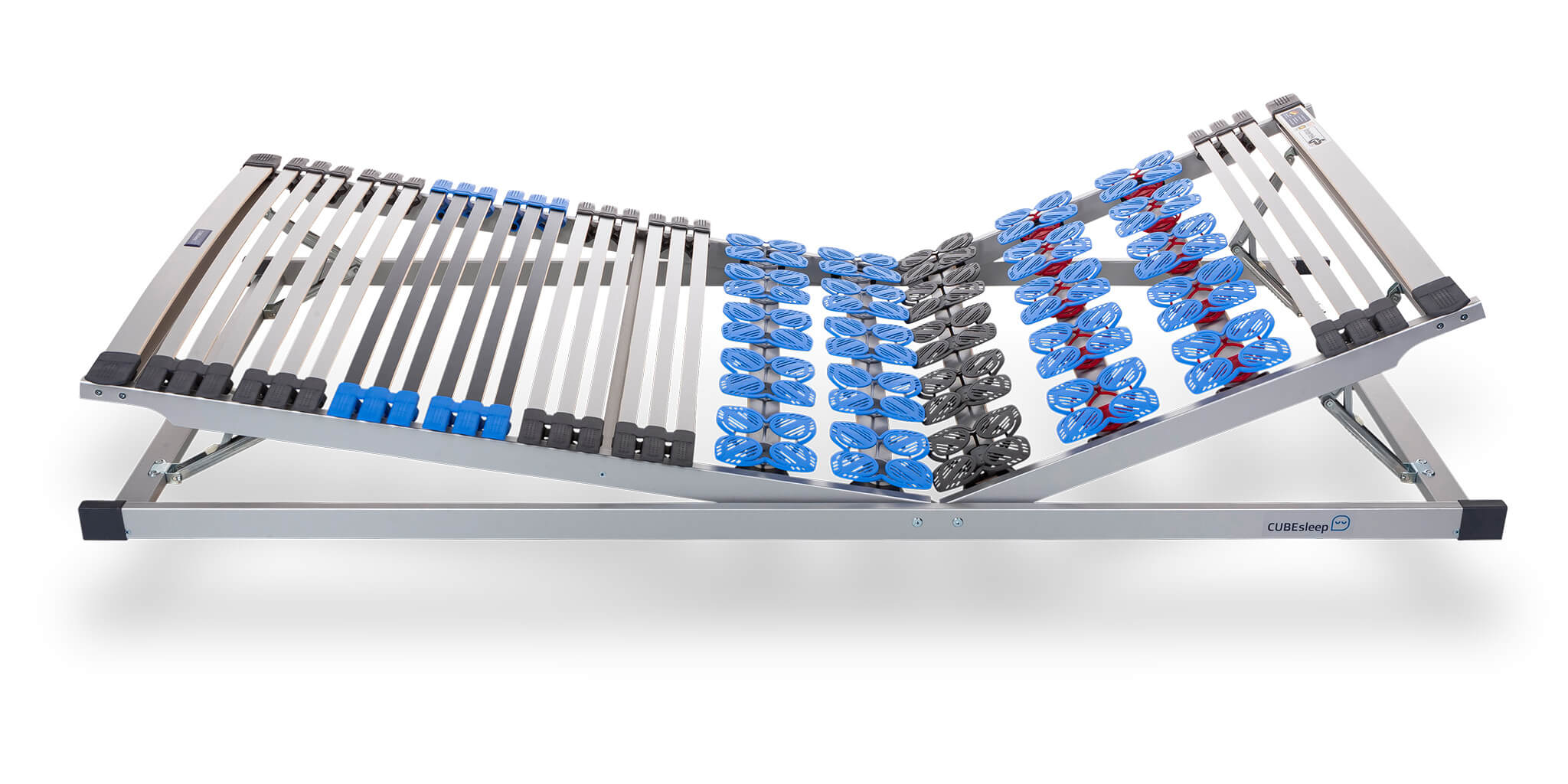 CUBEsleep Lattenrost PLUS mit hochgestelltem Kopf- und Fußteil seitlich